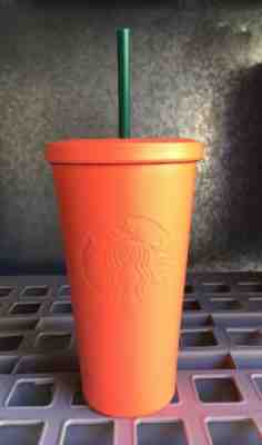 Starbucks Neon Orange Coral Stainless Steel Cold Cup Tumbler 16 Oz 2015 NWT! - Sold on eBay Jun, 1st 2019 for $30.00