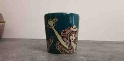 2013 Starbucks Ceramic Espresso Shot Glass Green Siren Mermaid EUC - Sold on eBay May, 31st 2019 for $22.00