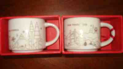 Starbucks Mini Mug Ornament California & San Francisco  YAH New In Box with SKU - Sold on eBay May, 31st 2019 for $22.00