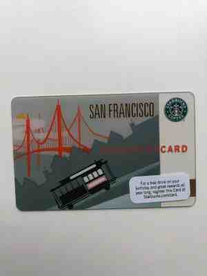 San Francisco Cable Car Starbucks 2009 Gift Card NEVER USED Golden Gate Bridge - Sold on eBay May, 31st 2019 for $33.00