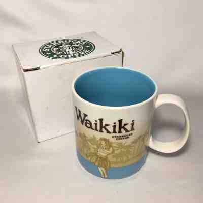 Starbucks WAIKIKI Global Icon mug Hawaii Coffee Cup 2012 16 oz. - Sold on eBay May, 31st 2019 for $23.97