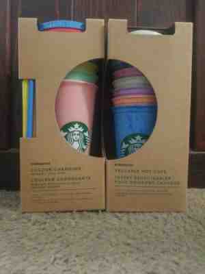 RARE!! Summer 2019 Starbucks Reusable Hot and Cold Cups packs with Lids - Sold on eBay May, 31st 2019 for $90.00