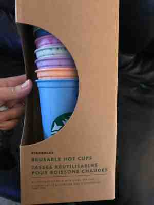Starbucks Reusable Hot Cup Collection Pack Of 6 W/Lids 16 oz Summer 2019 - Sold on eBay May, 31st 2019 for $20.50