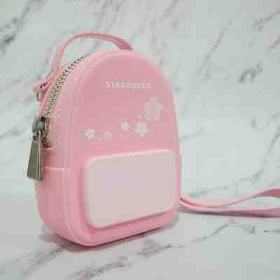 Starbucks Silicone Pouch Bag Pink Zip Wristlet Thailand Limited , Free tracking - Sold on eBay May, 31st 2019 for $16.69