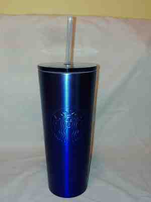 NEW 2019 SUMMER STARBUCKS COLD CUP BLUE STAINLESS STEEL TUMBLER 16oz Ombre - Sold on eBay May, 31st 2019 for $22.00
