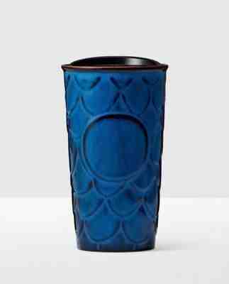 STARBUCKS 2017 ANNIVERSARY BLUE SCALE CERAMIC (10 oz) TUMBLER *BRAND NEW!! - Sold on eBay May, 31st 2019 for $29.95