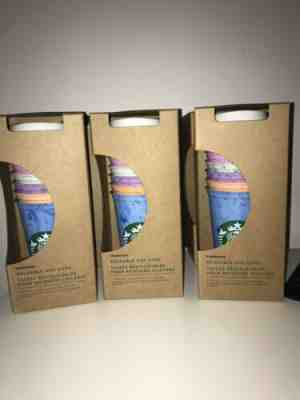 Starbucks Reusable Hot Cup Collection Pack Of 6 W/Lids 16 oz Summer 2019 - Sold on eBay May, 31st 2019 for $25.00
