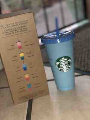 Rare starbucks color changing Reusable Cold cup.      1 Cup - Sold on eBay May, 31st 2019 for $15.00