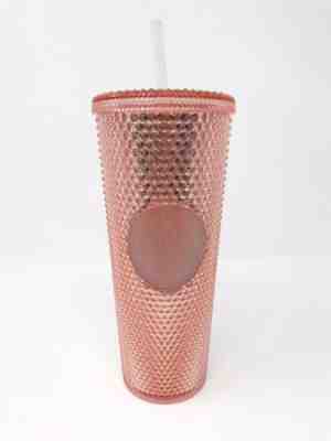 Starbucks Pink Tumbler 2019 Rose Gold Radiant Iridescent Jeweled 24oz Cold Cup - Sold on eBay May, 31st 2019 for $35.00