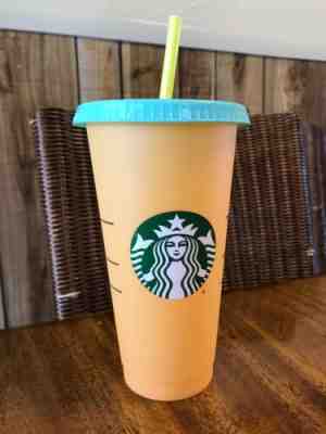 Single Rare Starbucks Color Changing Cold Cup Summer 2019 Apricot tangerine - Sold on eBay May, 31st 2019 for $19.99