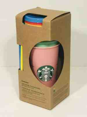 Starbucks COLOR CHANGING Reusable Cold Cups - 5 Pack 24oz NEW 2019 - Sold on eBay May, 31st 2019 for $73.00