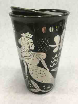 NEW Starbucks SIREN Mermaid Ceramic Double Walled Tumbler Brown Mirror 2017 12oz - Sold on eBay May, 31st 2019 for $23.99
