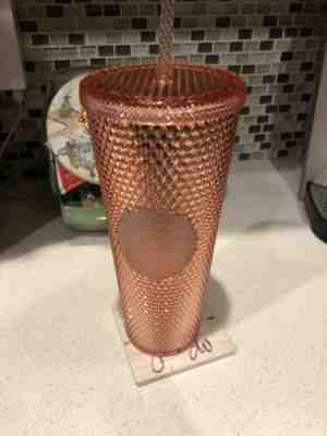 Starbucks 2019 Rose Gold Iridescent Venti Jeweled 24oz Pink Tumbler New - Sold on eBay May, 31st 2019 for $34.00