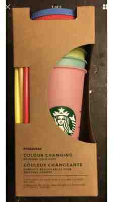 NEW Starbucks Reuseable Color Changing Cold Cups 5 Pack Sold Out Everywhere FAST - Sold on eBay May, 31st 2019 for $65.00