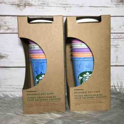 Starbucks Reusable Hot Cold Cups Brand New 2019 Changing Pack Of 5 10 Cups Multi - Sold on eBay May, 31st 2019 for $39.99