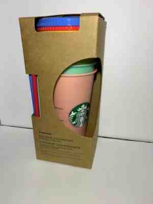 NEW STARBUCKS SUMMER 2019 COLOR-CHANGING REUSABLE CUPS W/STRAWS SET OF (5)  - Sold on eBay May, 31st 2019 for $45.00