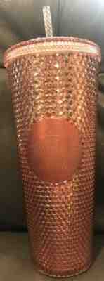 Starbucks 2019 Rose Gold Pink Radiant Sparkling Jeweled Jewel Venti 24oz Tumbler - Sold on eBay May, 31st 2019 for $29.99