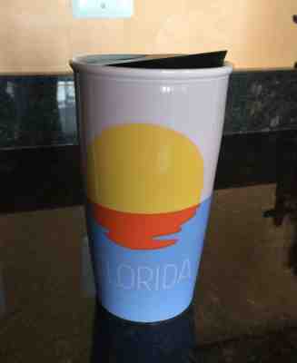Starbucks - Florida Sun Pelican Ceramic Tumbler Travel Coffee Mug 12 oz & lid - Sold on eBay May, 31st 2019 for $15.50