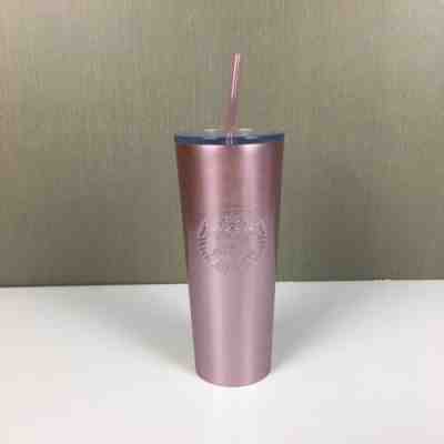 Starbucks 2019 PINK ROSE GOLD GLITTER Travel Tumbler Stainless Steel 24oz - Sold on eBay May, 31st 2019 for $42.00