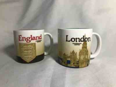 Starbucks London & England 3 Oz Espresso Coffee Mini Mugs Cups - Sold on eBay May, 31st 2019 for $22.22