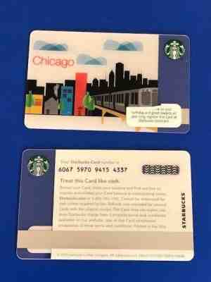 Starbucks Card 2011 Chicago EL Train L Train  - New Rare MINT Condition  - Sold on eBay May, 31st 2019 for $15.95