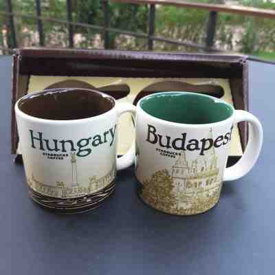 2 Demitasse Starbucks City Mugs 3 oz Hungary & Budapest With Original Package - Sold on eBay May, 31st 2019 for $38.00