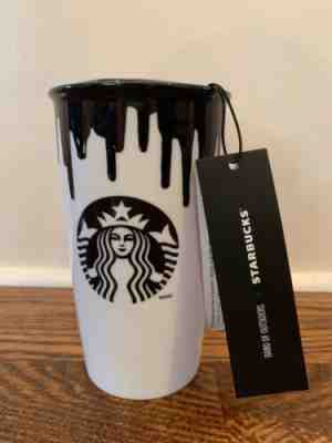 NEW NWT Starbucks Band of Outsiders Black Drip Ceramic Tumbler Mug 2014 - Sold on eBay May, 31st 2019 for $39.00