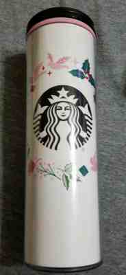 Starbucks 2018 Christmas Wreath Pink & White 16 oz Swivel & Sip lid New - Sold on eBay May, 30th 2019 for $19.00