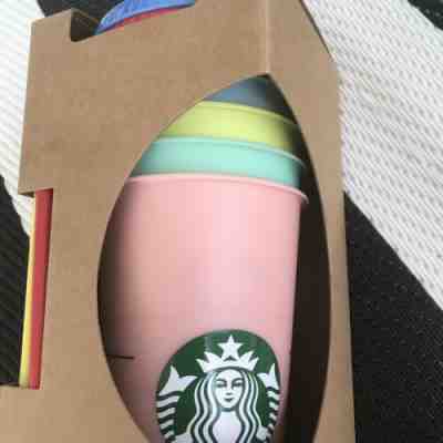 Starbucks Color Changing Reusable Cups2019 Summer Collection, Limited Edition - Sold on eBay May, 30th 2019 for $65.00