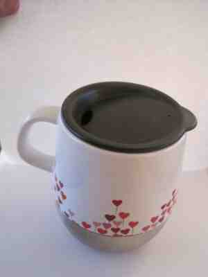 Starbucks Mug w Lid Stainless Steel Bottom Hearts - Sold on eBay May, 30th 2019 for $20.75