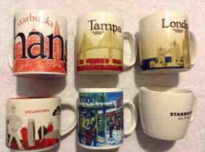 6 Starbucks Mugs LOT Shanghai Tampa London Oklahoma Christmas Market Sea 71 Wa - Sold on eBay May, 30th 2019 for $49.99