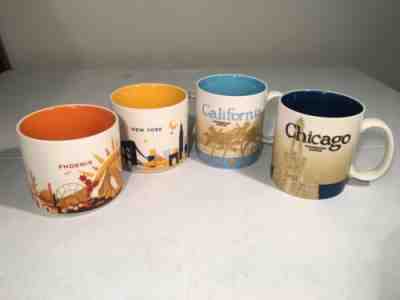 LOT 4 Starbucks Coffee Mugs Cups & You Are Here Mugs. - Sold on eBay May, 30th 2019 for $29.99