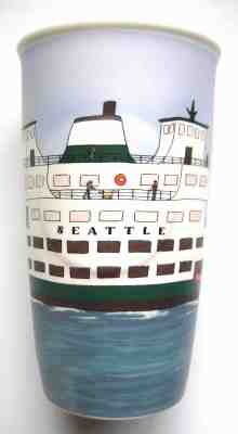Starbucks Seattle Ferry 2016 Double Wall Ceramic Traveler 10 Ounce Tumbler Mug - Sold on eBay Jun, 2nd 2019 for $20.00