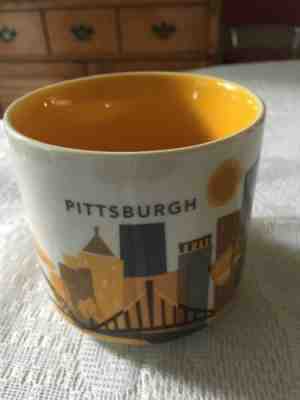Starbucks You Are Here Mug Pittsburgh Skyline 2015 Collectors Mug 14 Oz Yellow - Sold on eBay Jun, 2nd 2019 for $21.00