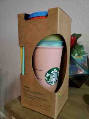Starbucks 5 Pack Colour Changing Reusable Cold Cup With Color Lids Straws 24oz - Sold on eBay Jun, 2nd 2019 for $69.00