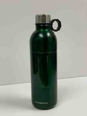 NEW Starbucks Double Wall Forest Green 2 Piece Stainless Steel Water Bottle 20oz - Sold on eBay Jun, 2nd 2019 for $22.99