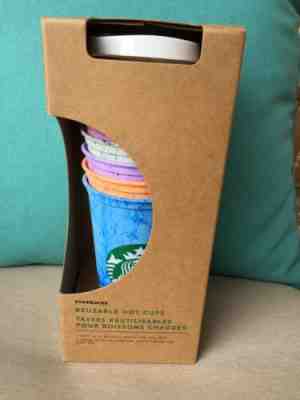 Starbucks Reusable Hot Cups With Lids Set Of Six NIB RARE - Sold on eBay Jun, 2nd 2019 for $20.00