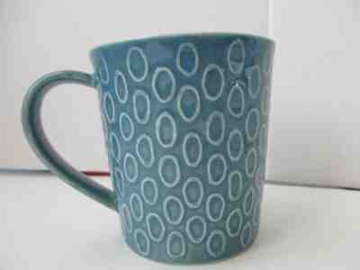 2010 STARBUCKS BLUE 14oz. MUG Design House Stockholm Embossed Ovals  - Sold on eBay Jun, 2nd 2019 for $26.00