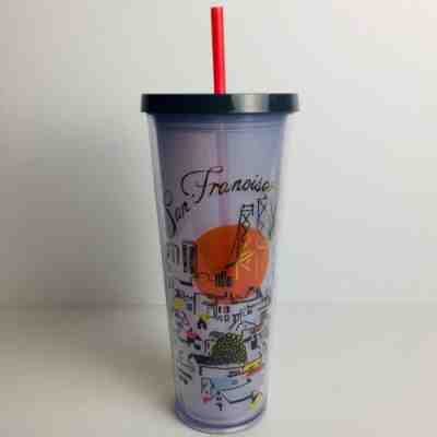 Starbucks San Francisco Tumbler Travel Insulated Straw 24 oz California New - Sold on eBay Jun, 2nd 2019 for $35.00