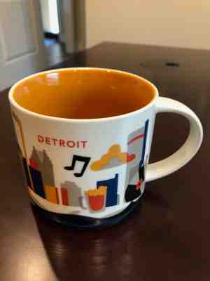 Starbucks DETROIT "You Are Here" Collection 14oz Coffee Mug Cup NEW Out of Box - Sold on eBay Jun, 2nd 2019 for $19.95