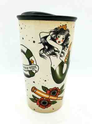 Starbucks Mermaid Siren Tattoo Ceramic Travel Mug Tumbler 12 oz 2015 Double Wall - Sold on eBay Jun, 2nd 2019 for $79.99