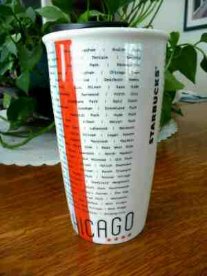 Starbucks 2017 Chicago 12 oz Ceramic Double Wall Travel Tumbler NWT - Sold on eBay Jun, 2nd 2019 for $22.95
