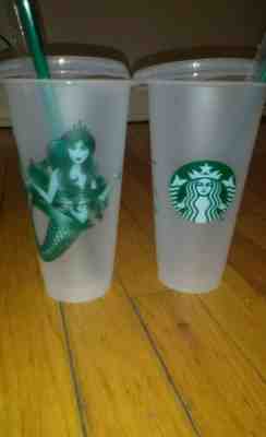 Starbucks Reusable Venti 24 fl oz Frosted Ice Cold Drink Cup Bundle Set of 2  - Sold on eBay Jun, 2nd 2019 for $15.50