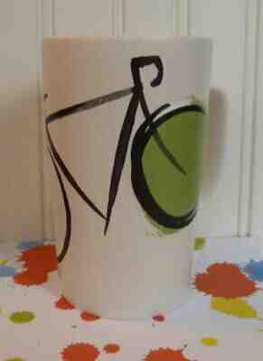 2015 STARBUCKS MATTE MUG BICYCLE BIKE GREEN WHEEL 16 OZ. DOT COLLECTION MINT! - Sold on eBay Jun, 2nd 2019 for $19.99