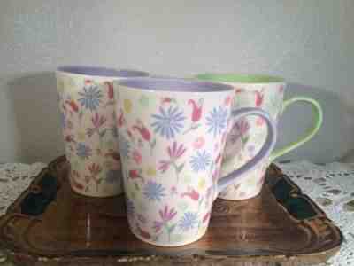  3  2006 Starbucks Coffee Mugs, Floral, Flowers, Green, Easter, Pastels Tea RARE - Sold on eBay Jun, 2nd 2019 for $15.99