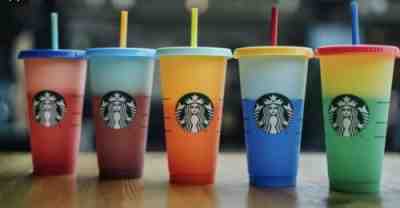 Starbucks Color Changing Reusable Cold Cup Tumblers 24oz Venti 5 Cups NEW *RARE - Sold on eBay Jun, 2nd 2019 for $69.95