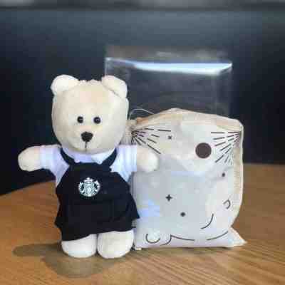 Starbucks China bearista Black Apron Coffee Master Mini bear With Bag - Sold on eBay Jun, 2nd 2019 for $15.00