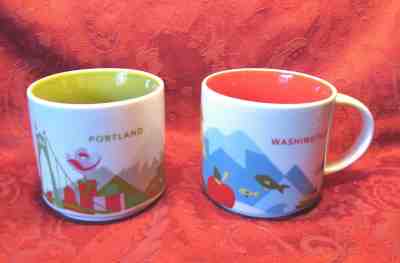 Starbucks PORTLAND & WASHINGTON You Are Here Collection 14 Oz Coffee Mug Cup  - Sold on eBay Jun, 1st 2019 for $17.99