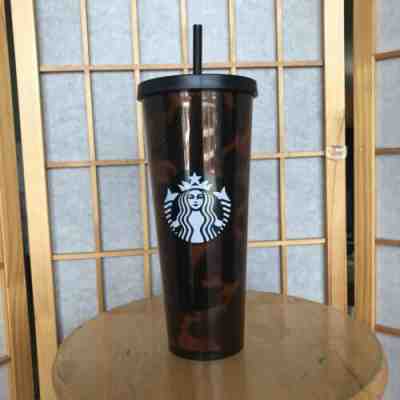 Starbucks Tortoise Shell Acrylic Cold Cup Tumbler Venti 24 oz - Sold on eBay Jun, 1st 2019 for $20.00