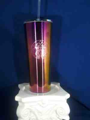 New Starbucks 2019 Summer Rainbow Iridescent Metallic Stainless Tumbler - Sold on eBay Jun, 1st 2019 for $22.60
